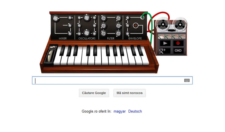 ROBERT MOOG, inventatorul sintetizatorului, omagiat de GOOGLE printr-un logo special