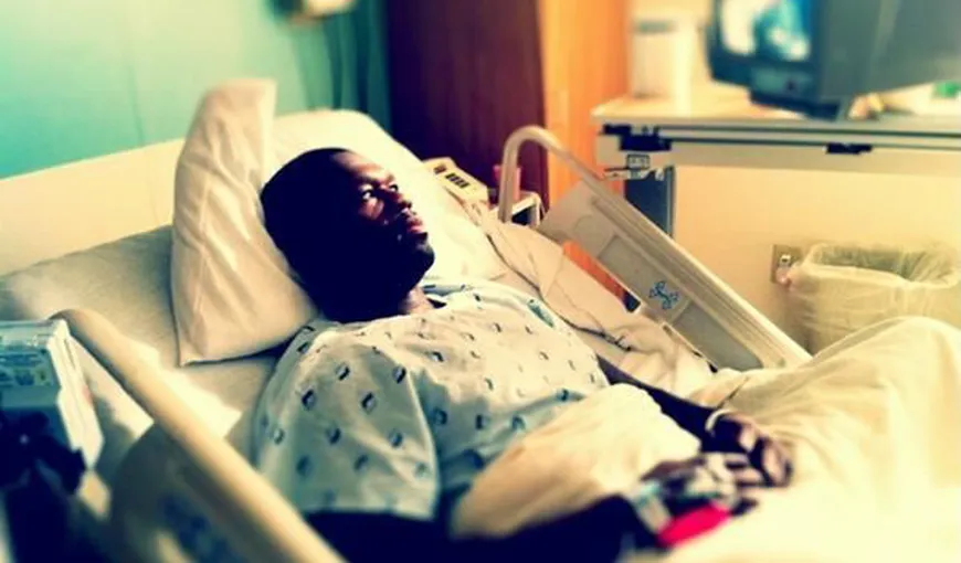 Imagini inedite cu 50 Cent, pe un pat de spital