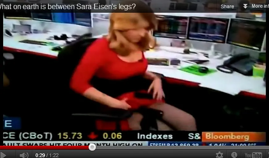 De râsul lumii. O jurnalistă, surprinsă în direct cu un obiect misterios între picioare VIDEO