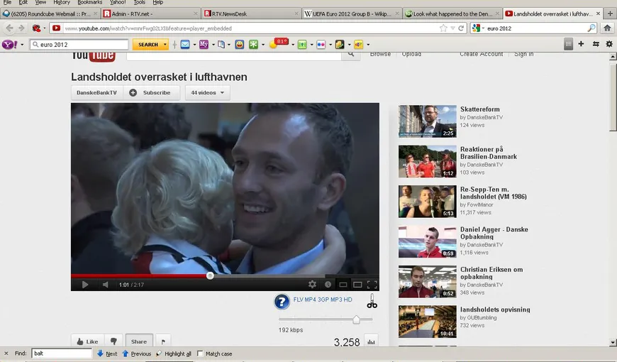 Surpriză emoţionantă pentru jucătorii danezi, la plecarea spre Euro 2012 VIDEO
