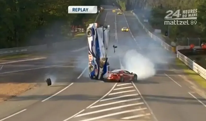 Cel mai spectaculos accident din Cursa de 24 de Ore de la Le Mans VIDEO