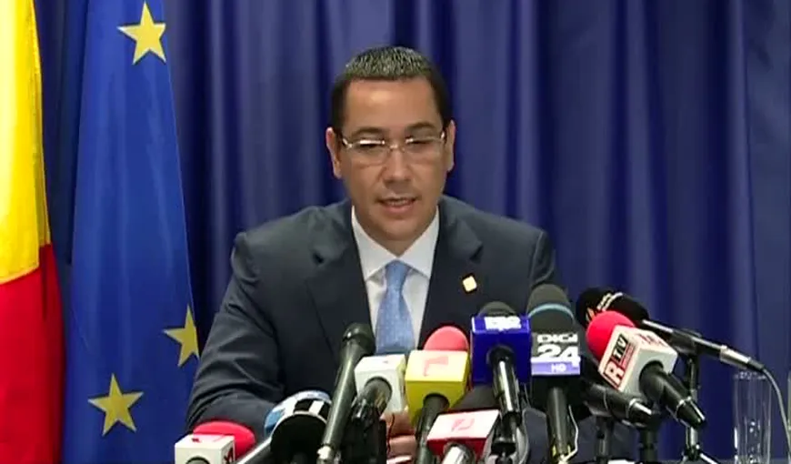 Ponta: Apreciez decizia preşedintelui de a nu veni la Bruxelles