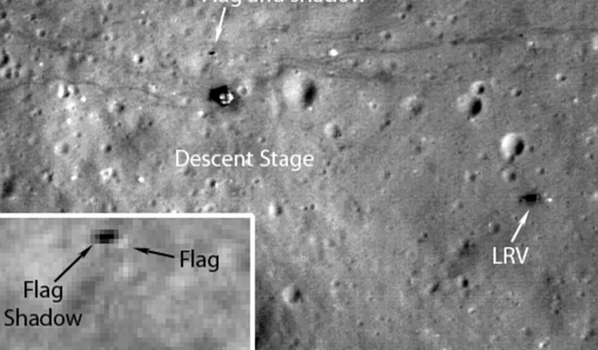 Noi fotografii NASA demonstrează că steagurile americane încă mai pot fi văzute pe Lună FOTO
