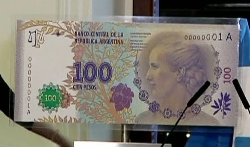 Prima femeie pe o bancnotă din Argentina VIDEO
