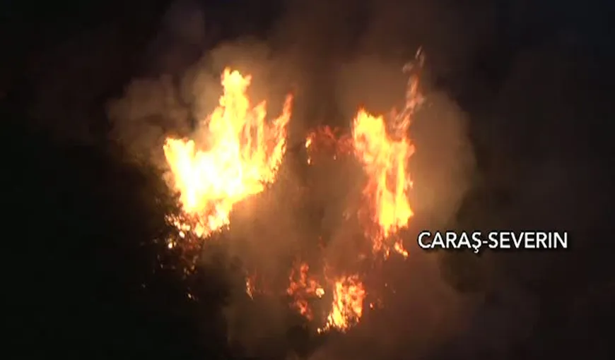 Zile de foc pentru pompieri. Zeci de hectare de vegetaţie uscată ard în toată ţara VIDEO