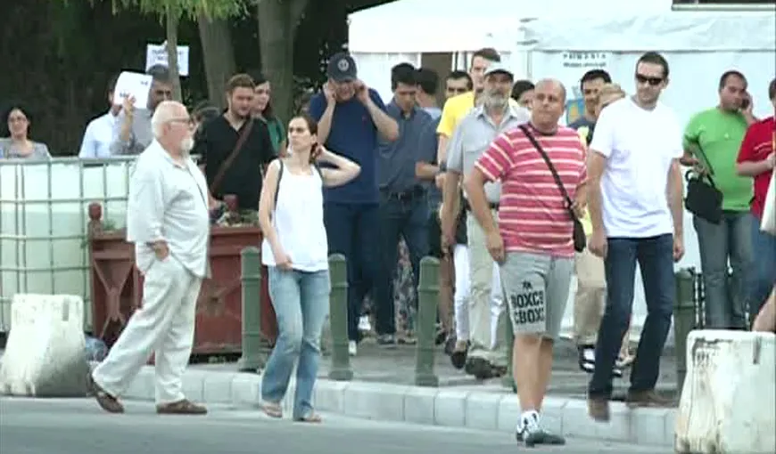 Nou protest împotriva lui Ponta în Piaţa Victoriei VIDEO