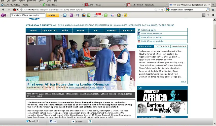 Casa Africii la JO 2012 şi-a închis porţile, din cauză că nu au fost plătiţi furnizorii