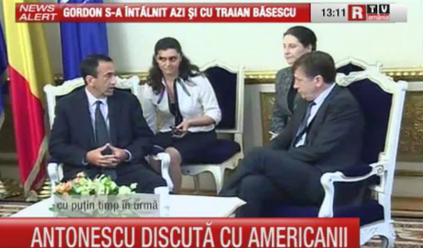 Crin Antonescu a discutat cu trimisul Administraţiei SUA, Philip Gordon, la Palatul Cotroceni VIDEO