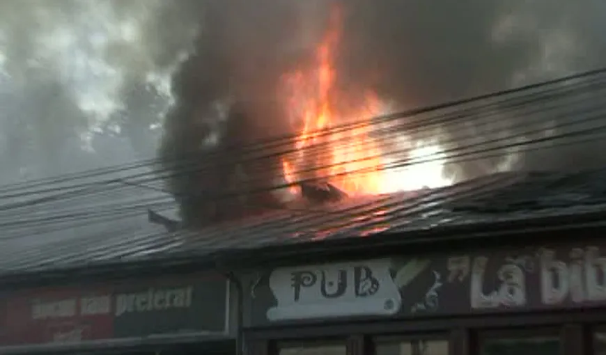 Incendiu devastator la Suceava: Două restaurante au luat foc