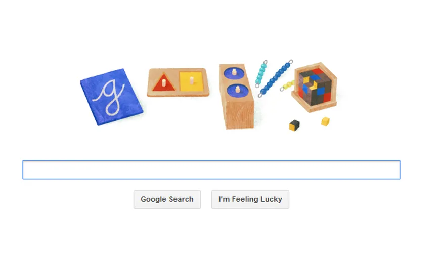 Google şi-a schimbat logoul pentru omagierea medicului şi pedagogului italian Maria Montessori