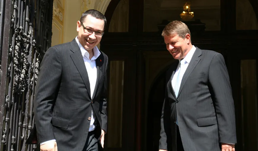 Victor Ponta şi Klaus Iohannis, întâlnire la Guvern