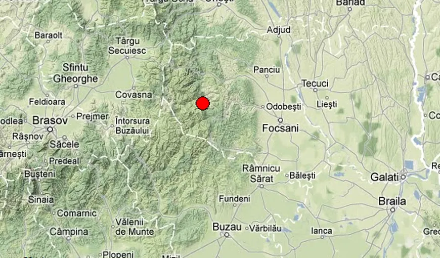 Cutremur cu magnitudinea de 3,1 în Vrancea