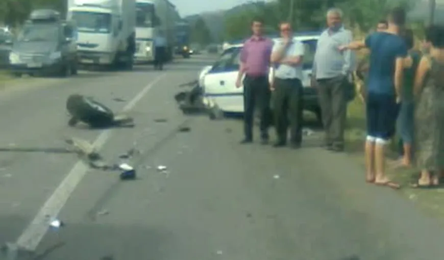 Soţ şi soţie, grav răniţi într-un accident produs la Târgu Ocna VIDEO