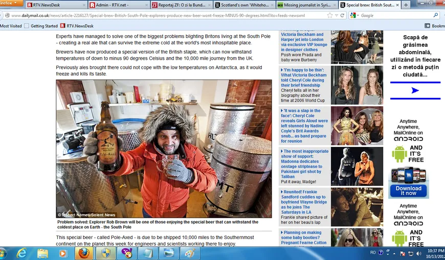 Berea care sfidează Polul Sud: Britanicii au inventat lichidul care rezistă şi la MINUS 90 de grade