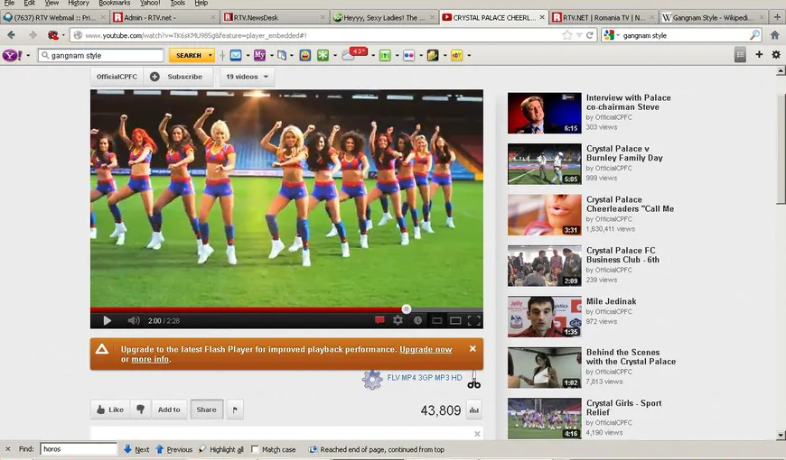 Gangnam Style, varianta sexy a clipului. Spectacol cu majoretele lui Crystal Palace VIDEO