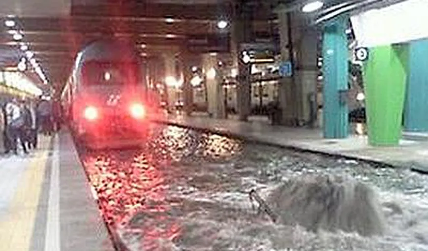 Furtună puternică în Italia. Metroul din Napoli a fost inundat