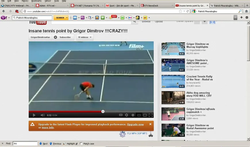 Game, set, meci. Un bulgar a reuşit o execuţie uluitoare, în tenis VIDEO