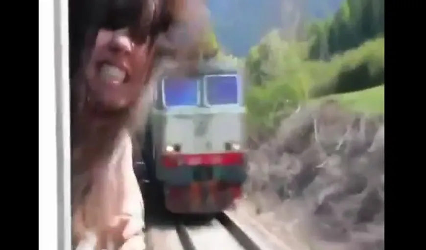 ÎNFIORĂTOR. De ce să nu scoţi capul pe geam în tren VIDEO