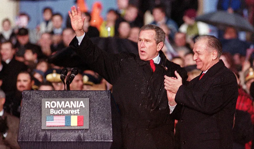 Iliescu: Curcubeul de la Bucureşti a marcat intrarea în NATO şi a rămas în memoria lui Bush