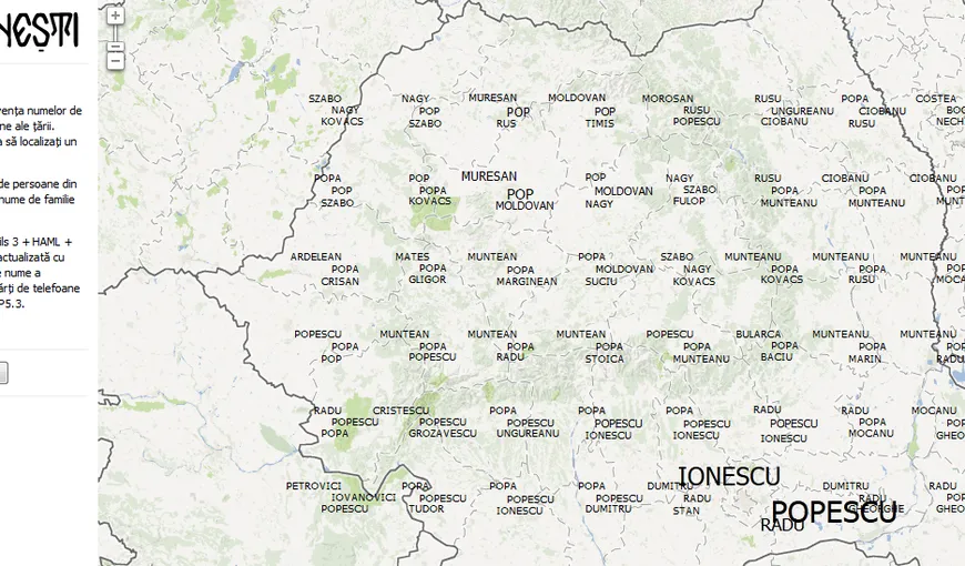 Harta numelor româneşti: Află din ce zonă vine numele tău de familie
