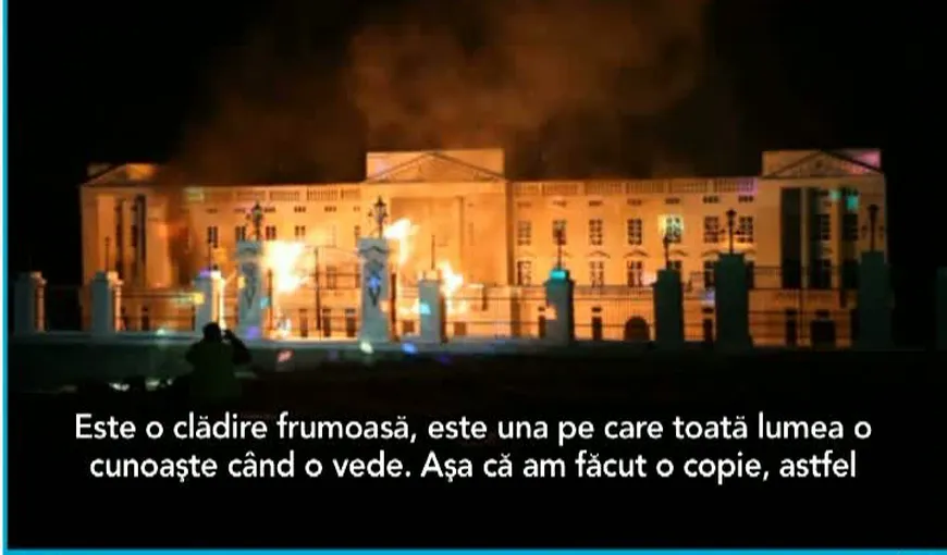 Palatul Buckingham, în flăcări. Mii de oameni au privit neputincioşi incendiul VIDEO