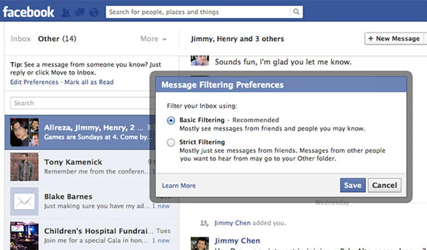Facebook testează un serviciu de mesaje a căror trimitere costă 1 dolar