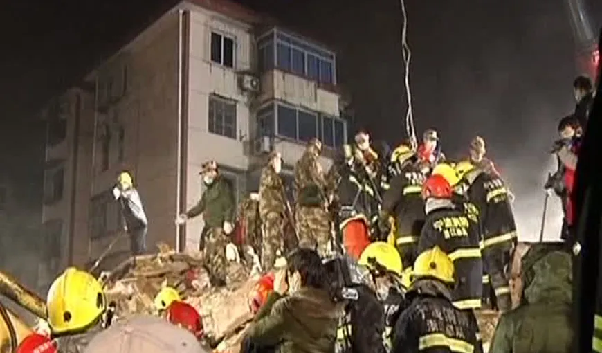 Un bloc de locuinţe s-a prăbuşit din senin, în China, ucigând o persoană VIDEO