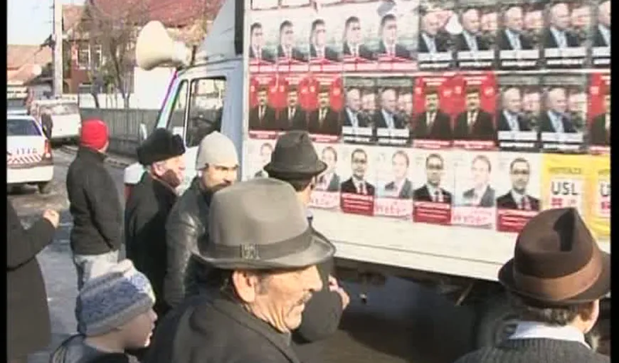 Încăierare electorală la Târgu Jiu: Susţinătorii USL şi PPDD s-au luat la ceartă VIDEO