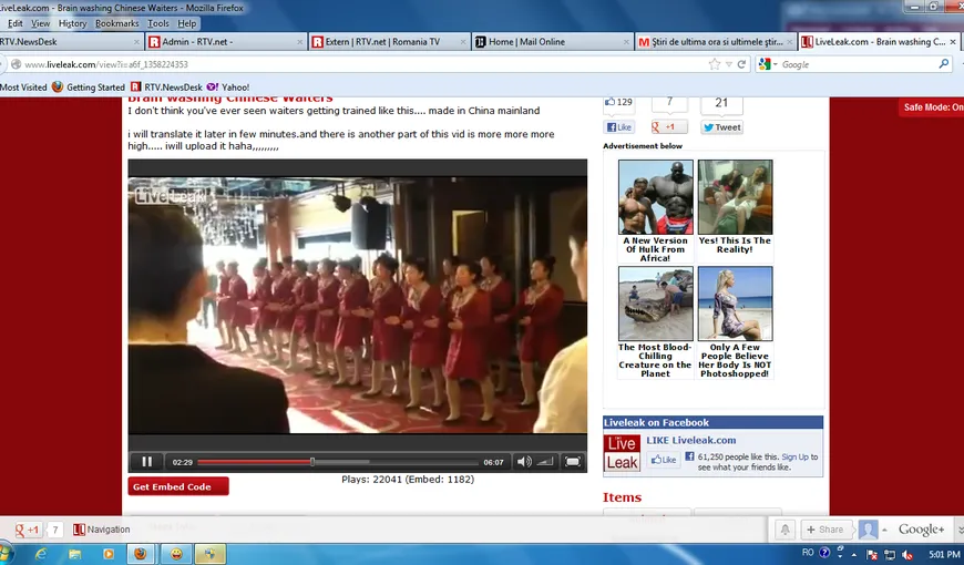 Chelneriţele din China se antrenează ca soldaţii VIDEO