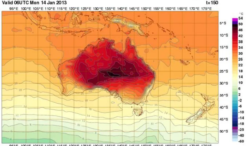 Record de temperatură în Australia: Meteorologii prognozează 54 de grade Celsius