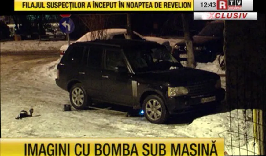 Amplasarea BOMBEI din Piatra Neamţ, filmată de poliţişti. VEZI IMAGINI cu BOMBA găsită sub MAŞINĂ