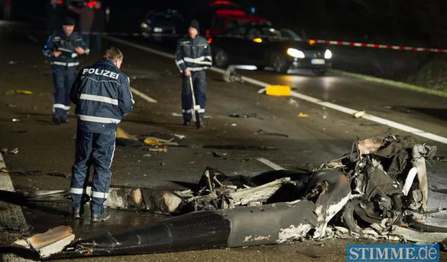 ACCIDENT DRAMATIC: Un elicopter s-a prăbuşit pe o autostradă din sud-vestul Germaniei