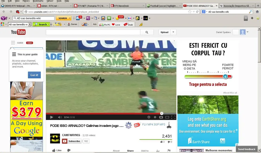 Fotbal cu găinile. Vizitatori neaşteptaţi la un meci din Brazilia VIDEO