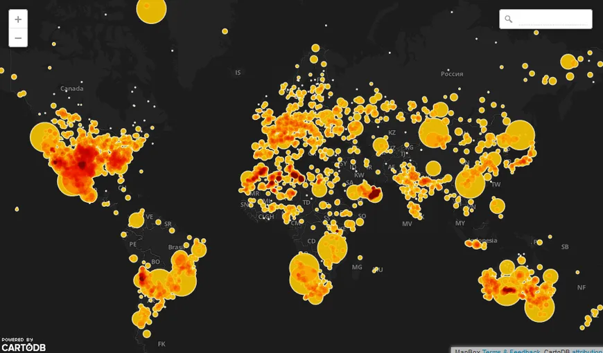 Harta tuturor meteoriţilor care au căzut pe Pământ: Vezi unde au picat în România