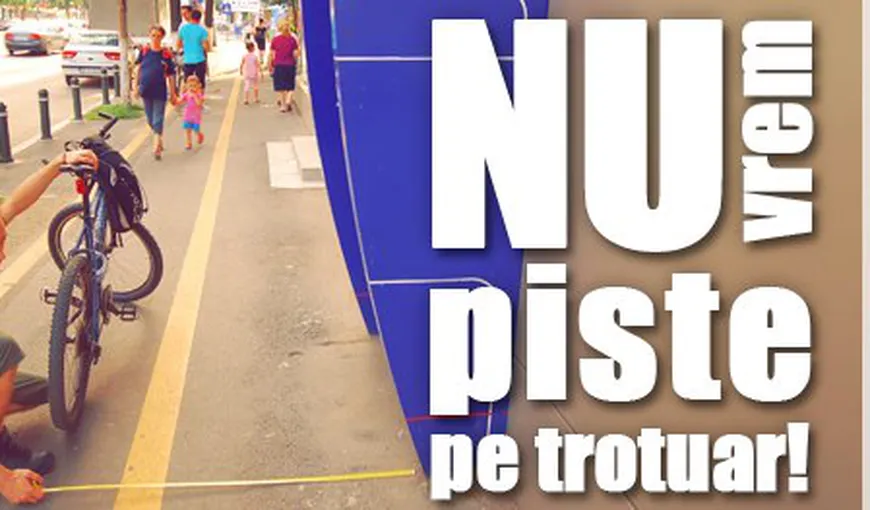 Cel mai mare protest al bicicliştilor din Bucureşti: „Nu vrem piste pe trotuar”