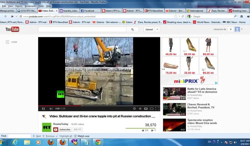 Dorel loveşte în Rusia: Cum se fac praf 50 de tone şi 100.000 de euro în câteva secunde VIDEO