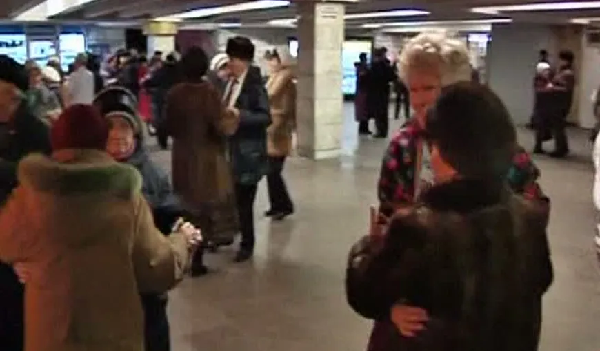 Pensionarii din capitala Ucrainei au găsit un mod inedit de a se distra VIDEO