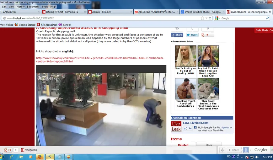 Incredibil: Bătută cu bestialitate în mall fără ca să o salveze cineva VIDEO