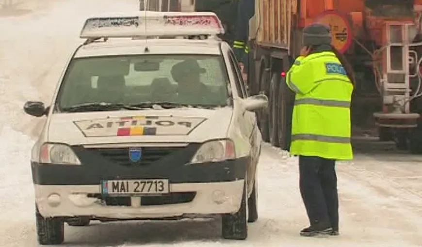 Iarna s-a întors în România. Şase drumuri naţionale sunt închise
