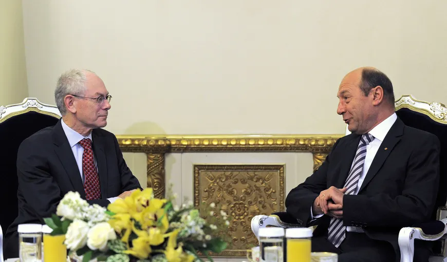 Herman Van Rompuy se întâlneşte joi la Bucureşti cu preşedintele şi premierul