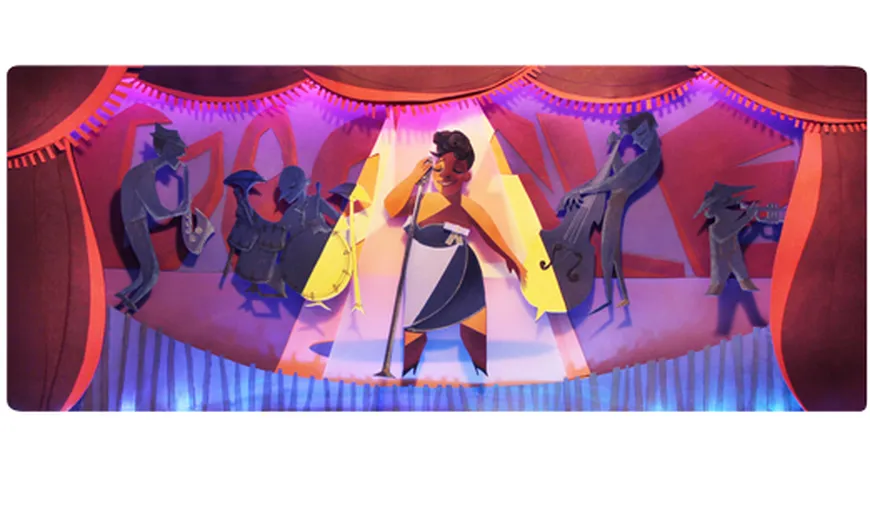 Cântăreaţa Ella Fitzgerald, sărbătorită de Google printr-un logo special VIDEO