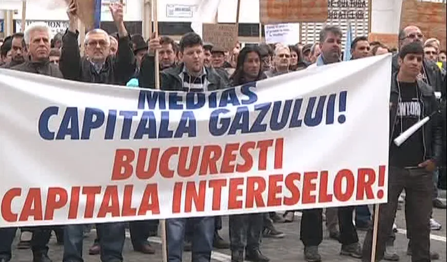 Protest la Romgaz, Mediaş. Angajaţii, nemulţumiţi de intenţia de a muta sediul central în Bucureşti