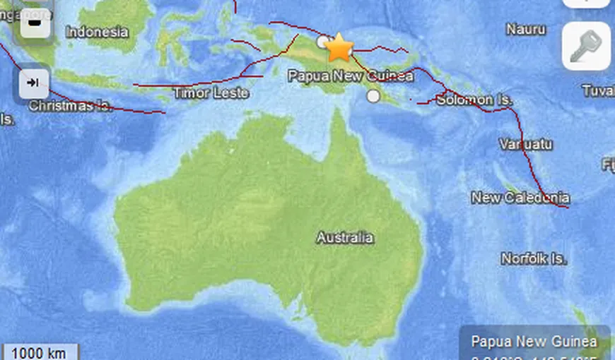 Cutremur de magnitudinea 6,6 în Papua Noua Guinee