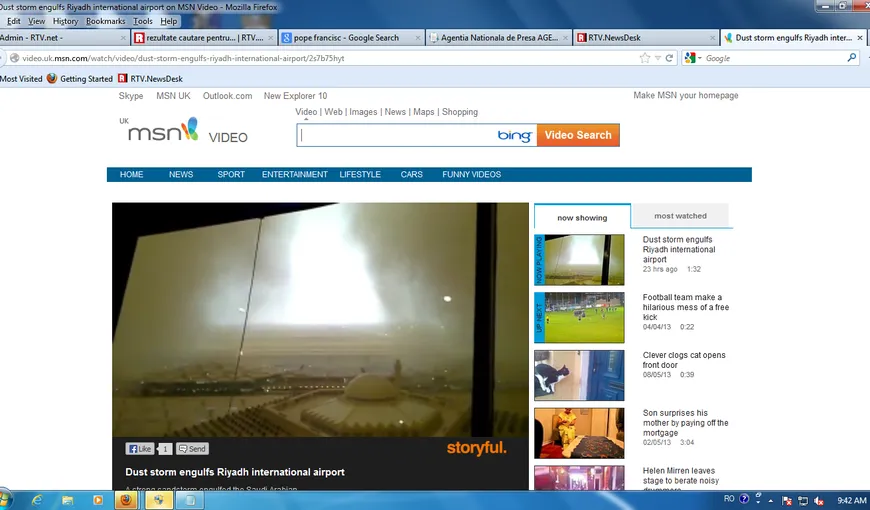 Noapte în plină zi în Arabia Saudită:O furtună de nisip a întunecat cerul şi a acoperit Riadul VIDEO
