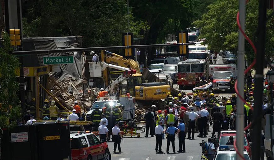 Imobil prăbuşit la Philadelphia: Şase oameni au murit şi 13 sunt răniţi