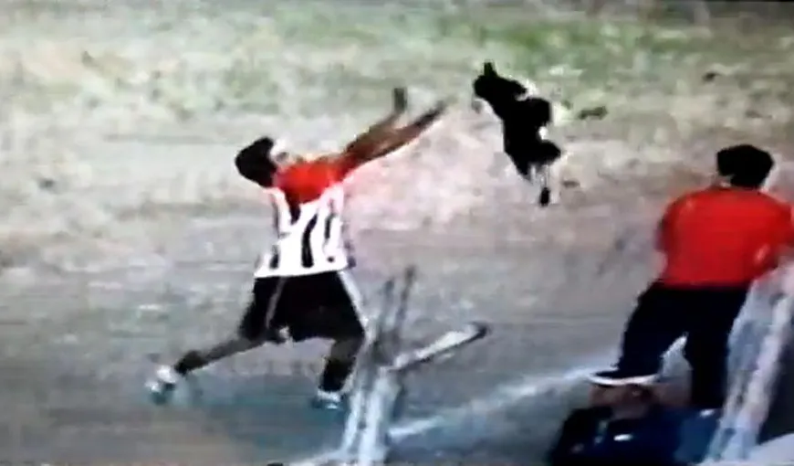 Cruzime fără margini. Un fotbalist argentinian a luat un câine de gât şi l-a izbit de gard VIDEO