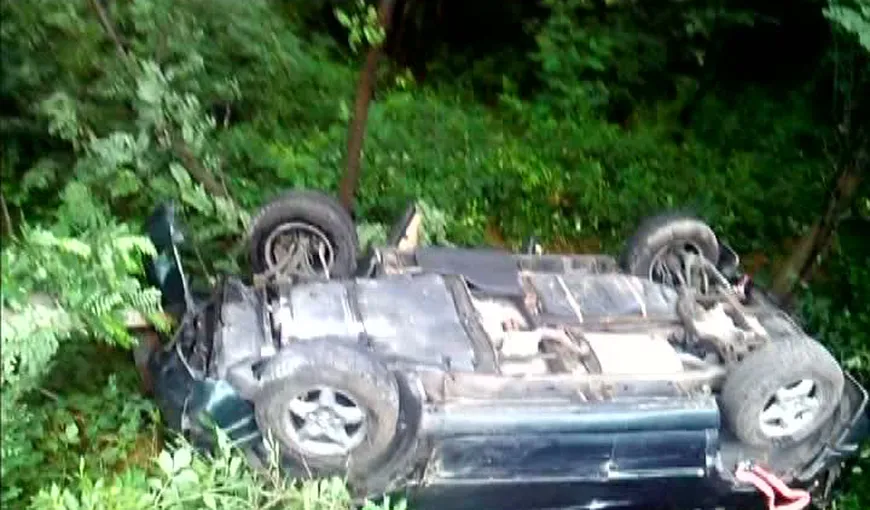O maşină cu patru polonezi a căzut într-o râpă pe DN 7. Nimeni nu a fost rănit