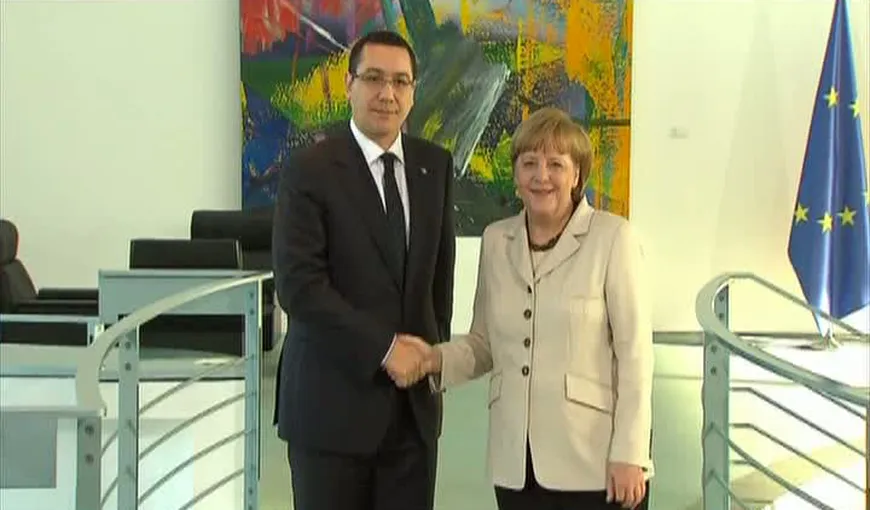 Ponta îi promite lui Merkel un stat de drept puternic, combaterea corupţiei şi legi transparente