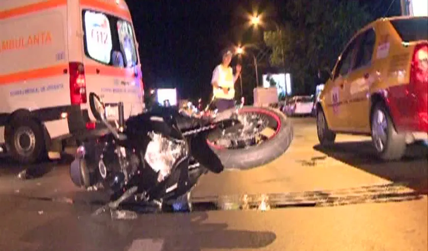 Motociclist rănit de un şofer pe Bulevardul Iuliu Maniu din Capitală VIDEO
