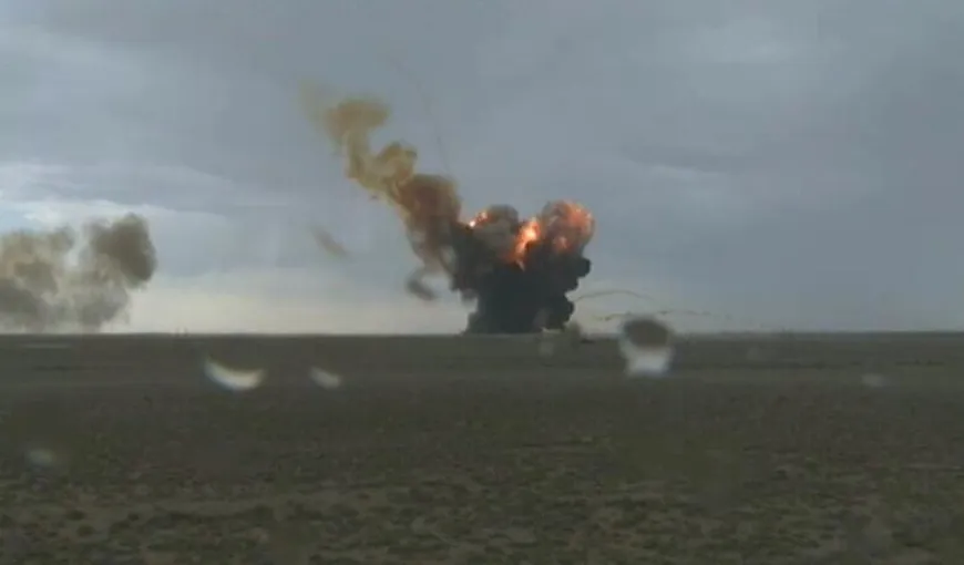 O rachetă rusească care purta trei sateliţi a explodat după lansare VIDEO